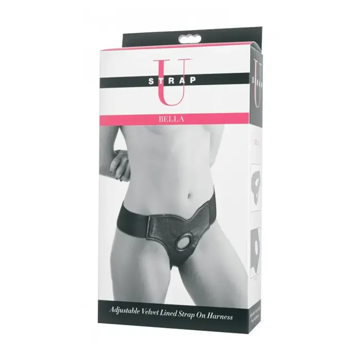 Bella Adjustable Velvet Padded Strap-On Harness