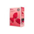 B-Vibe vibrējošs sirds formas anālais spraudnis M/L – Sarkans — Foto 3