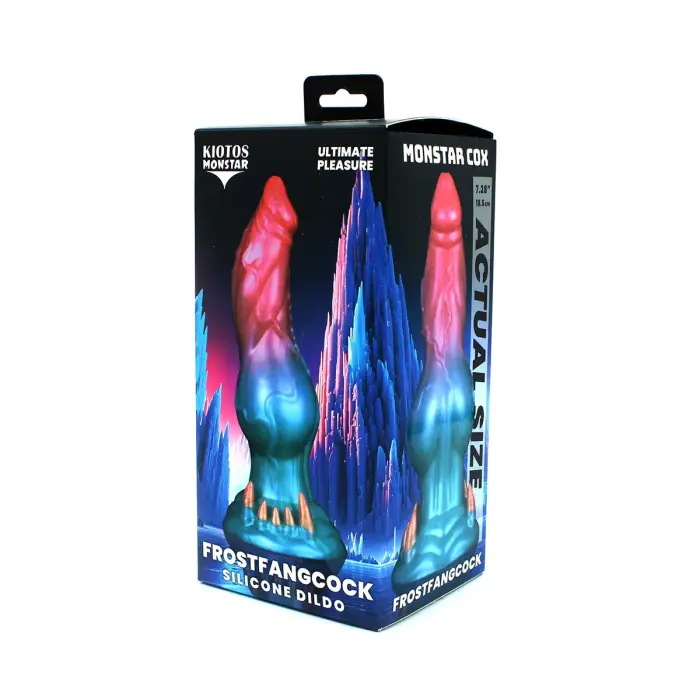 Monstar Cox FrostfangCock dildo – 18.6 cm (7.3″) – Rozā/Zils Foto 12