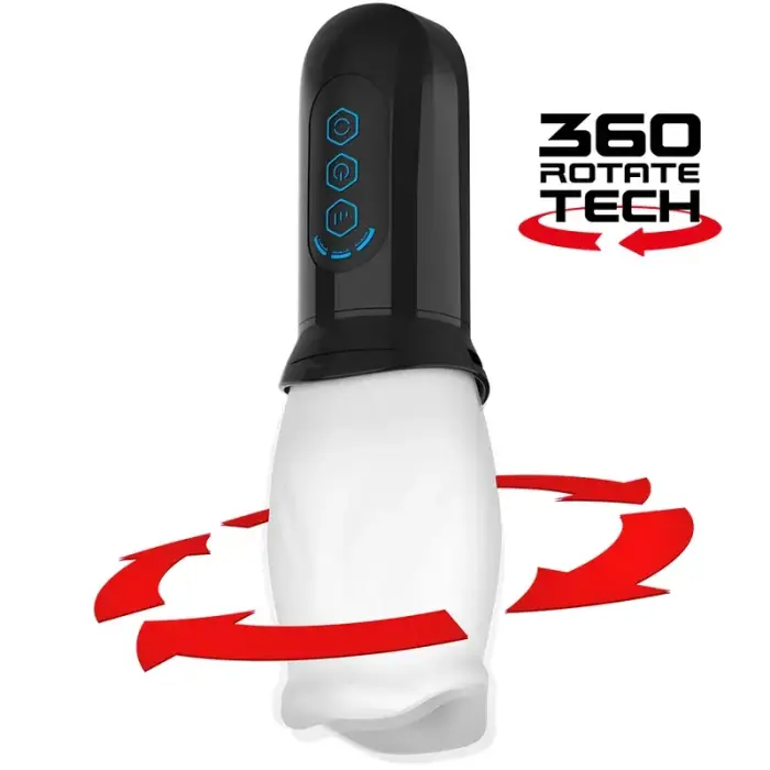 Jamyjob Spinjob besisukantis masturbatorius – 8 cm – juodas