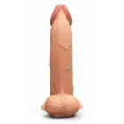 b-Vibe SlipSkin 9" Curved – slėgiui reaguojančio silikono dildo su siurbtuku – Spalva: mocha – 22,9 cm — Nuotrauka 4