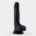 Inviktus - skysto silikono dildo – 19 cm (7″) – juodas — Nuotrauka 9