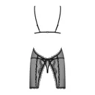 Obsessive melns naktskrekls ar stringiem – L/XL — Foto 4