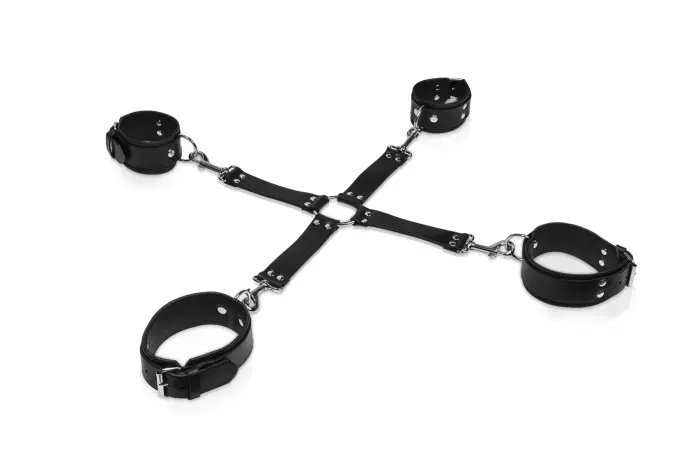 WHIPS кожаная система крестовых фиксаторов – чёрная