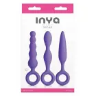INYA Trio Kit Purple – 3 silikona anālo aizbāžņu komplekts ar pirkstu gredzeniem – violets — Foto 1