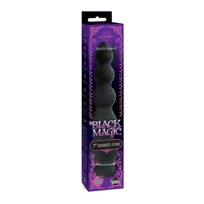 Ribbed Vibrator – 18 cm (7″) – Black
