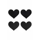 Peekaboos Pasties Classic Black Hearts – 2 пары – гладкая и со змеиной текстурой — Фото 2