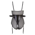 Cottelli Bondage Wet Look Bodysuit with Rings and Zips – Black – M — Photo 12
