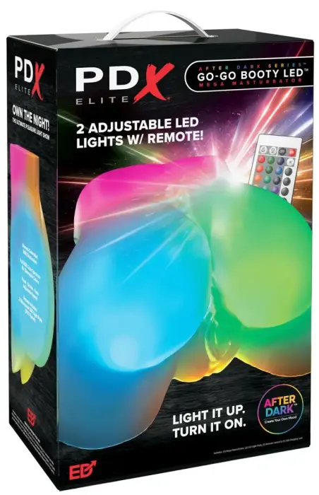 PDXE Go-Go Booty LED Transparent Masturbator – 17.8 cm (7″)