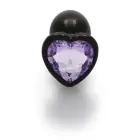 Sirds formas dārgakmens anālais spraudnis – S – Ametista violets — Foto 4