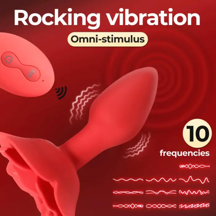 Rose besisukantis analinis kištukas – USB įkrovimas Photo