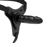 Fetish Submissive silikoninis strap-on dildo – 15 cm (6″) – juodas — Nuotrauka 1