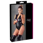 Cottelli Collection wetlook bodijs ar divvirzienu rāvējslēdzēju – melns – XL — Foto 1