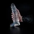 Tumšs kristāldzidrs dildo – 23 cm — Foto 2
