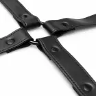 Ouch! Adjustable Faux Leather Hogtie Restraint Set – Black — Photo 7