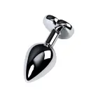 Sudraba anālais spraudnis ar violetu sirds formas dārgakmeni – M – Purple Foto 5