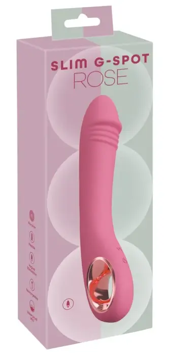 You2Toys Slim G-Spot Rose вибратор для точки G – 21.4 cm (8.4″) – розовый