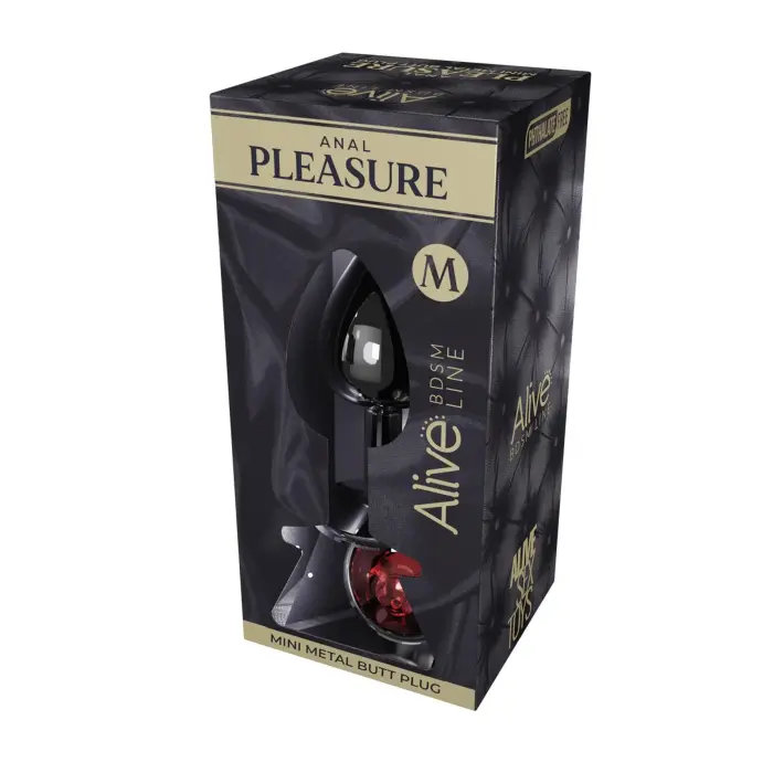 Mini metāla anālais spraudnis M – 8 cm (3.1″) – Sarkans Foto 2