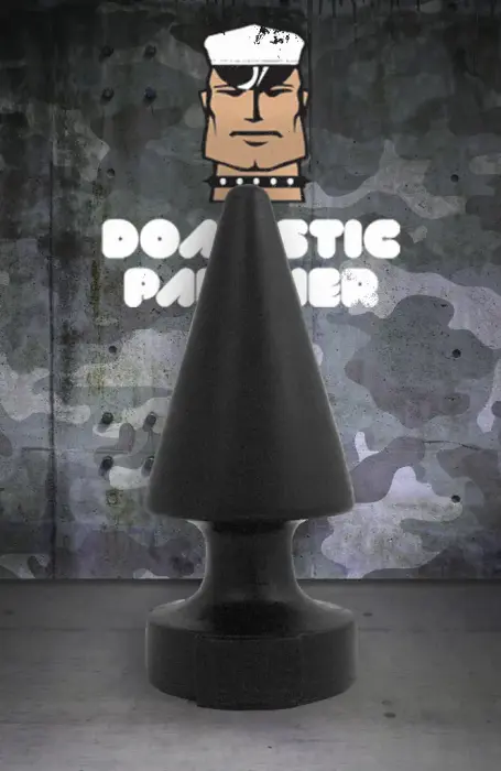 Mini Crack Attack – pyramid butt plug – black – 15 cm