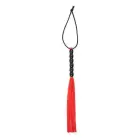 Fetish Art Faux Leather Fringe Flogger – Red — Photo 1