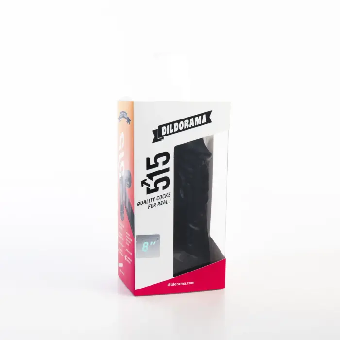 Dildorama 515 Line reālistisks dildo – 20 cm (8″) – Melns