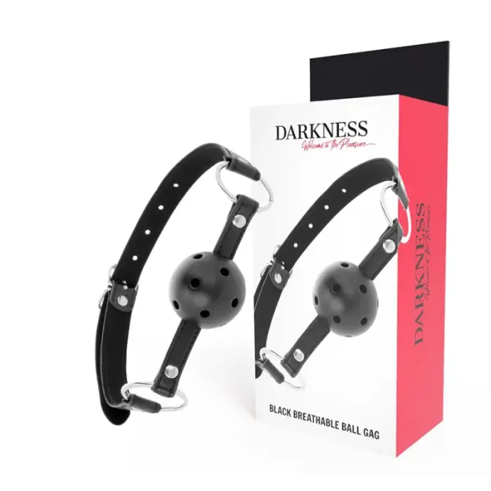 Darkness Adjustable Black Silicone Breathable Gag – Universal Fit