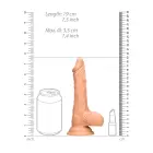 Reālistisks dildo ar sēkliniekiem – 17 cm (7″) – miesas krāsa — Foto 7