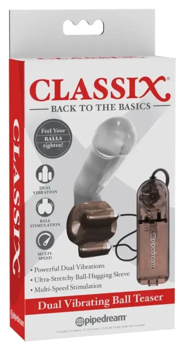Pipedream C Dual Vibrating Ball Teaser – регулируемое кольцо с 2 вибропулями