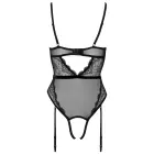 Cottelli LINGERIE mežģīņu un tīkliņa bodijs ar pērļu virteni – M — Foto 7