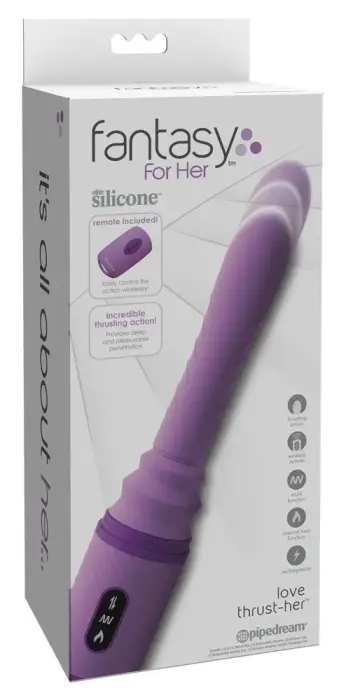 FFH Love Thrust-Her вибратор с функцией толчков – 30.5 cm (12″) – розовый