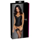Cottelli PARTY Satin Overbust Corset – Black – L — Photo 1