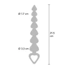 Sirds formas anālo bumbiņu ķēde – Melns Foto 4