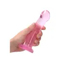 Mitterealistlik dildo iminapaga – 17 cm (7″) – Läbipaistev — Foto 4