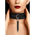 Ouch! Velvet Adjustable Collar with Leash – Black — Photo 8