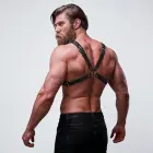 Fetish Submissive Attitude Men's Adjustable Chest Harness Vegan Leather – Black – One Size — Photo 5
