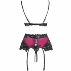 LivCo Corsetti NAHIR LC 20214 burgundiapunane satiinist pesukomplekt – S/M — Foto 3