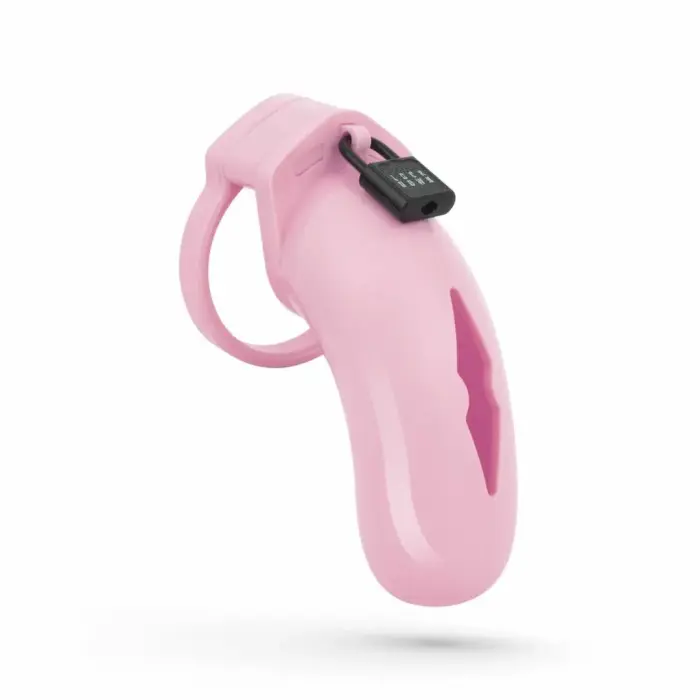 LOCKDOWN Chastity Cage Large Pink - Secure ABS System, Spacious Fit