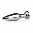 Sinner Gear metāla anālais spraudnis Silver L ar caurspīdīgu kristālu – 9 cm – sudrabs — Foto 3
