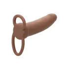 Performance Maxx uzlādējamais biezais dubultais penetrators – brūns Foto 2