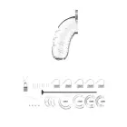 Shots Model 16 Silicone Chastity Cage with Urethral Dilator 11.5 cm – Black — Photo 3