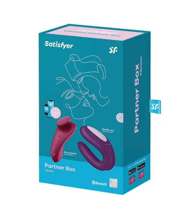 Satisfyer Partner Box 1: Double Joy & Sexy Secret Vibrator Set – Purple
