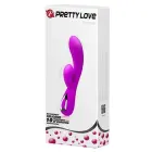 PRETTY LOVE-HONEY Divu motoru uzlādējamais USB vibrators – 19 cm (7.5″) – rozā — Foto 10