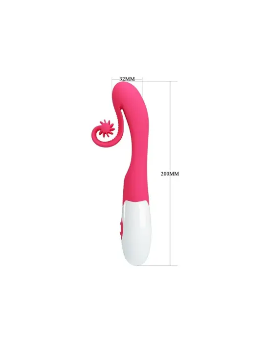 ROMANCE rozā vibrators un stimulators – 30 ātrumi Foto 5