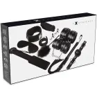 Experience Black Series – bondāžas komplekts, 11 daļas (aproces, mutes bumba, pātaga, pliķētājs, virve, kaklasiksna ar pavadu) – melns — Foto 2