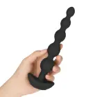 b-Vibe Cinco tālvadāma elastīga silikona anālo bumbiņu sistēma – 20.3 cm (8″) – Melns — Foto 4