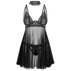 Obsessive Donarella Babydoll Set – Black – XL/2XL — Photo 4