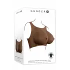 Gender X Undergarments Plate silikona krūšu veste – E kausiņš – tumšs miesas tonis — Foto 1