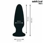 Addicted Toys silikoninis analinis kištukas su juvelyrakmeniu – 9.5 cm – Juodas — Nuotrauka 4
