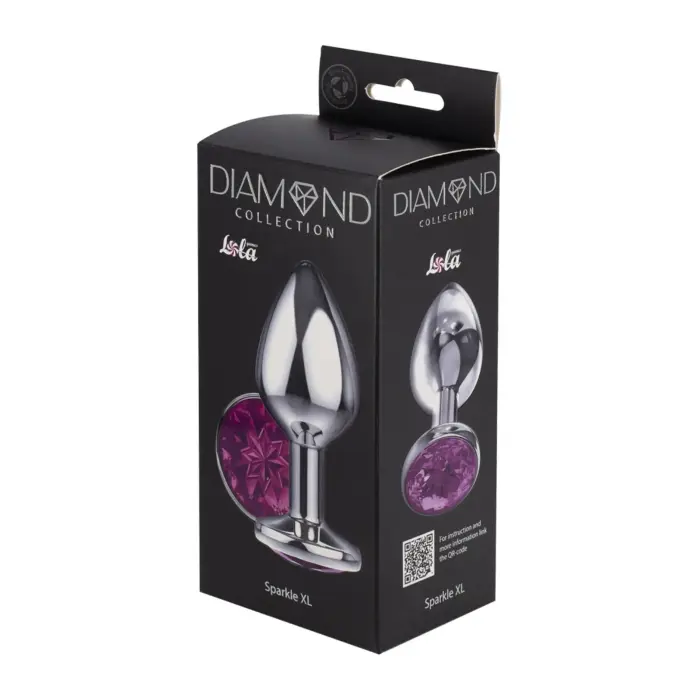 Увеличенная анальная пробка Diamond Purple Sparkle XL – 11 cm (4.3″) – Фиолетовый