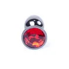 MyLove Toys Jewellery Dark Silver Plug – 7 cm – Red — Photo 3